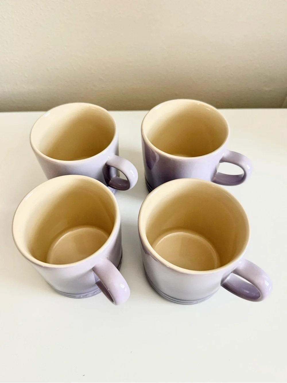 Le Creuset Set of 4 London Mugs! RARE Provence Purple!!